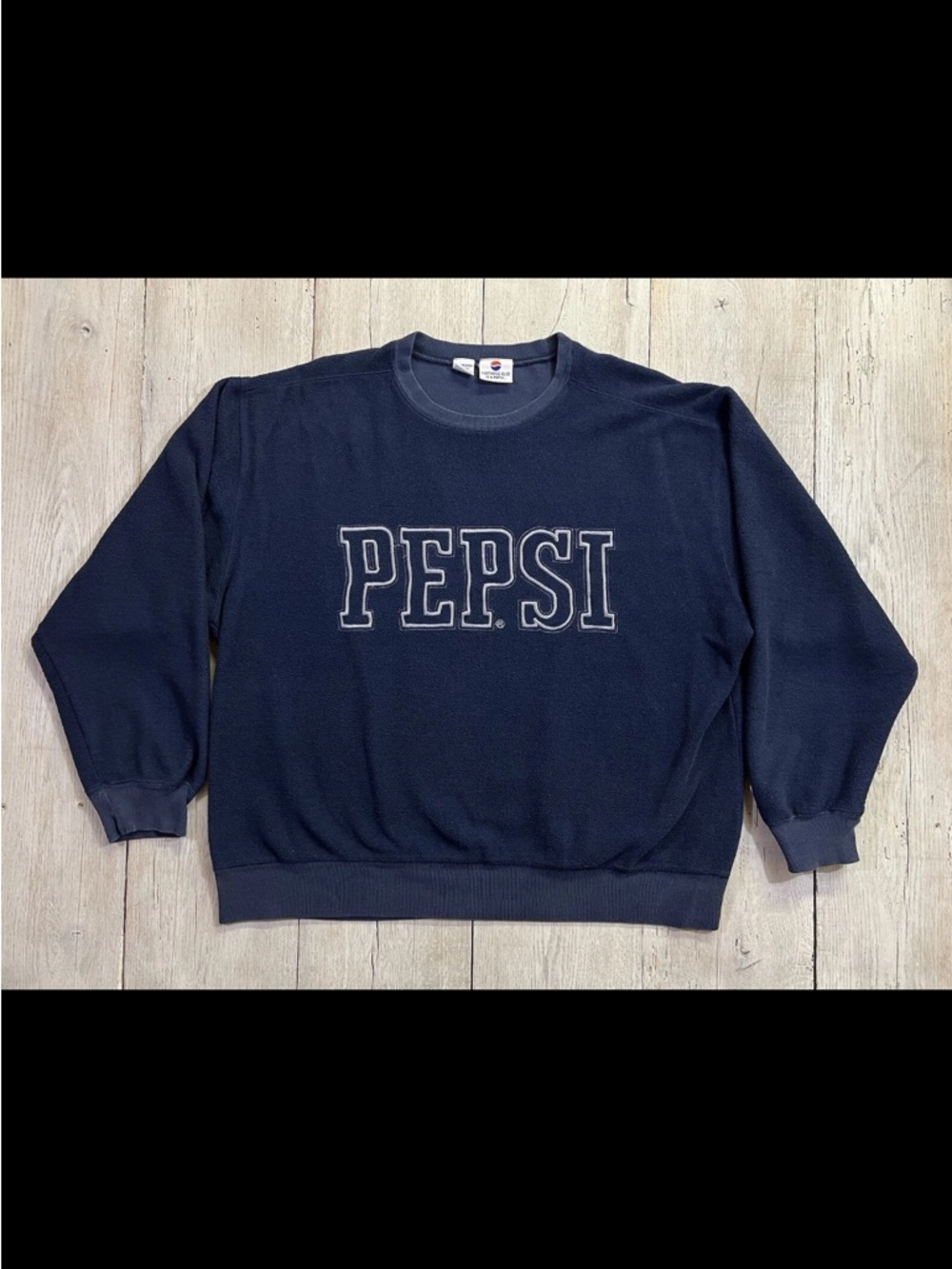 Vintage Pepsi Embroidered Fleece Men’s Crewneck Sweatshirt Size XL 90’s Y2K